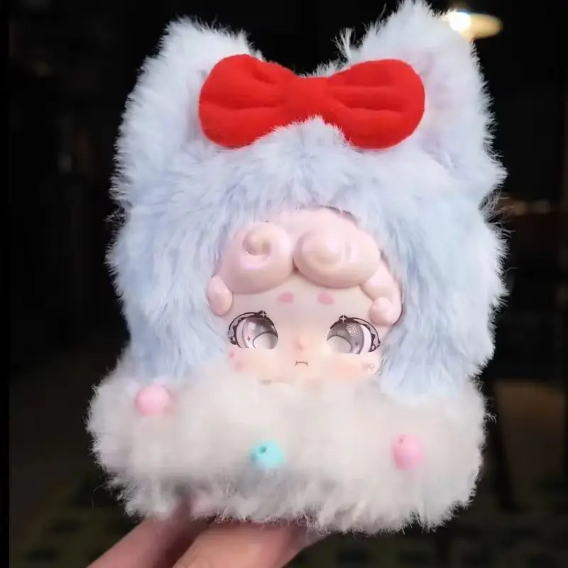 100% 정품 럭키 디어 나이 굿나잇 리틀 래빗 - 플러피 아이스 시리즈 블라인드 박스 플러시 인형 피규어 트렌디 장난감 장식품 선물