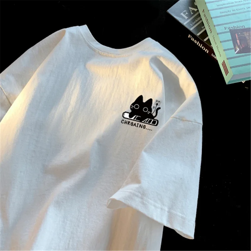 

Свободный хлопковый футболка-поло для лета, повседневная, удобная, дышащая, из чистого хлопка, для мужчин и женщин