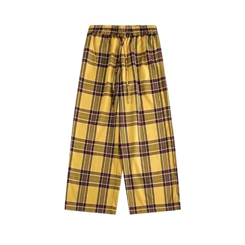 

Лето 2023, новые мужские брюки, японская уличная одежда, винтажные мешковатые повседневные брюки в клетку, модные брюки-карго Y2k, мужские брюки полной длины