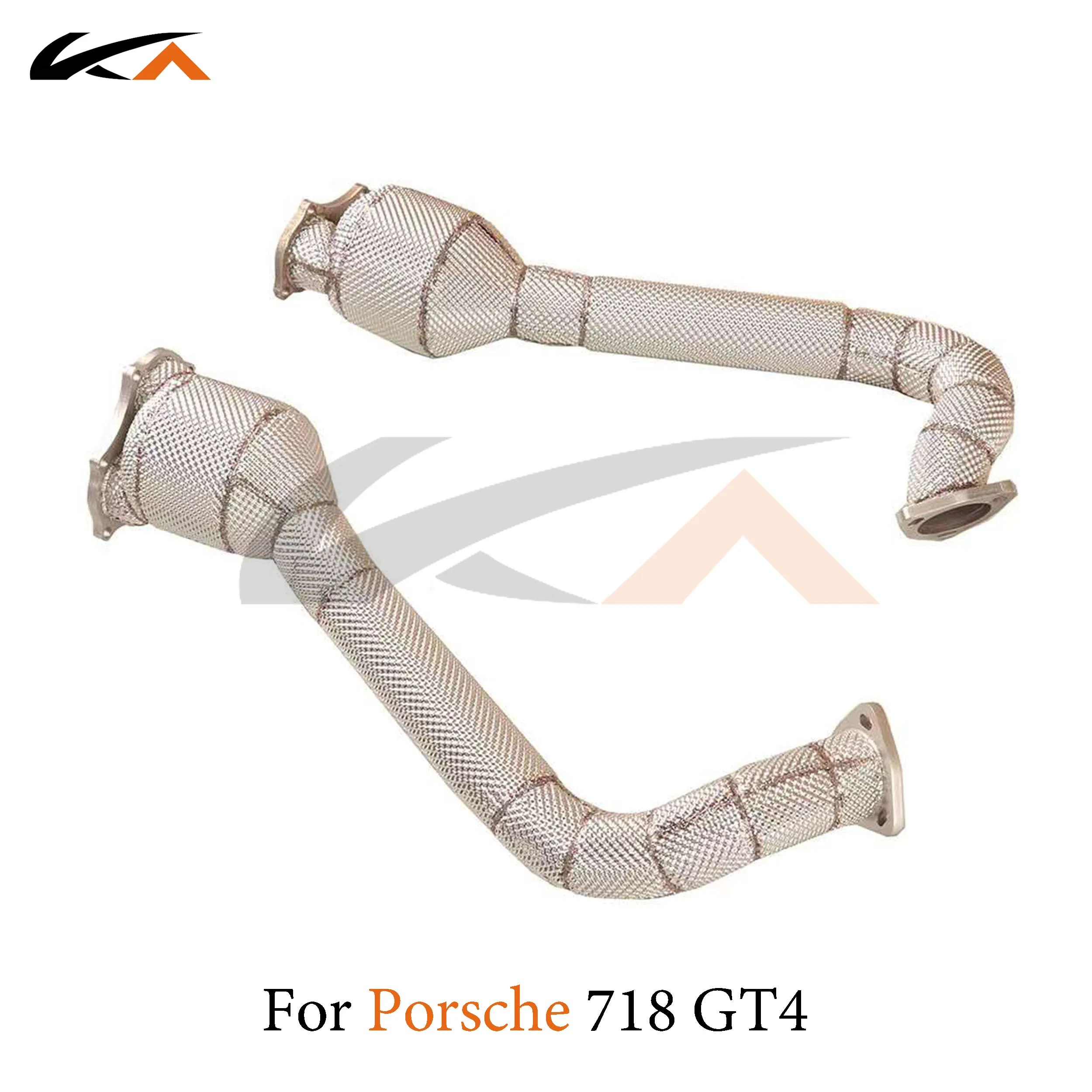 

KA Tuning exhaust system header stainless downpipe for Porsche 718 GT4 4.0L axle pipe performance catalysis heat shield