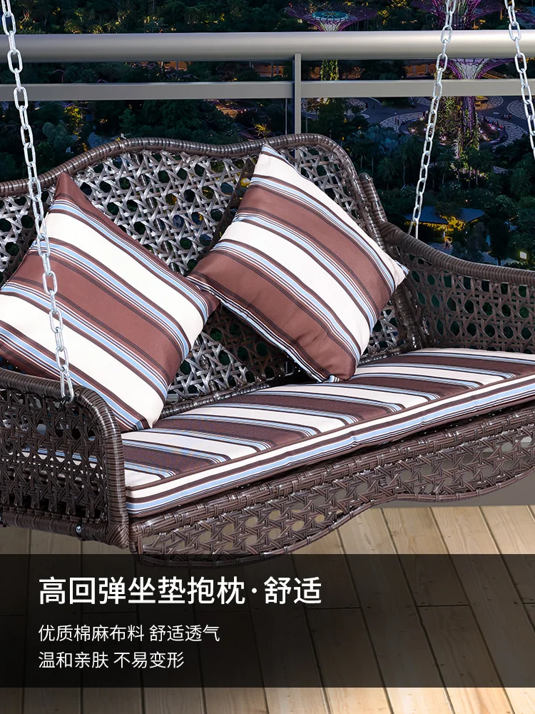 Balcony hanging chair rocking chair swing hanging basket Tiktok couch rattan chair hammock rocking chair