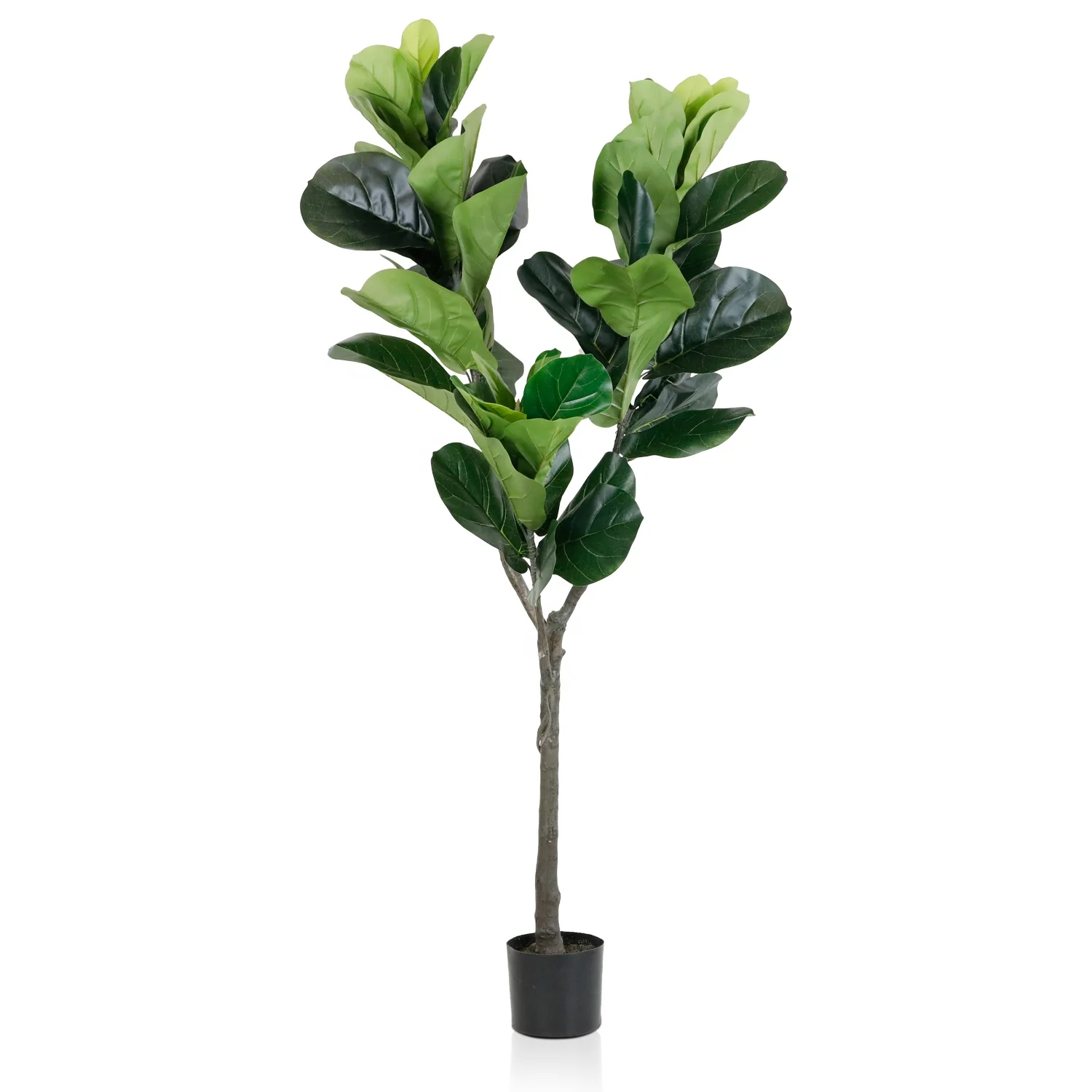 Home Decor Simulation Fake Plastic Fiddle Leaf Figs Tree Big Indoor Outdoor Potted Artificial Plants