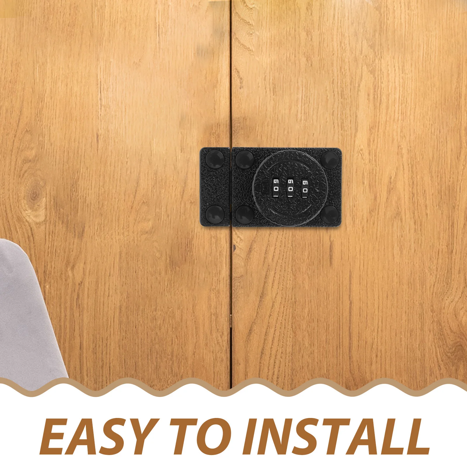 باب الخزانة بدون مفتاح قفل مجمع سبائك الزنك كلمة المرور مزلاج الأمن لا الحفر مكافحة سرقة مزلاج الباب لغرفة النوم المنزلية