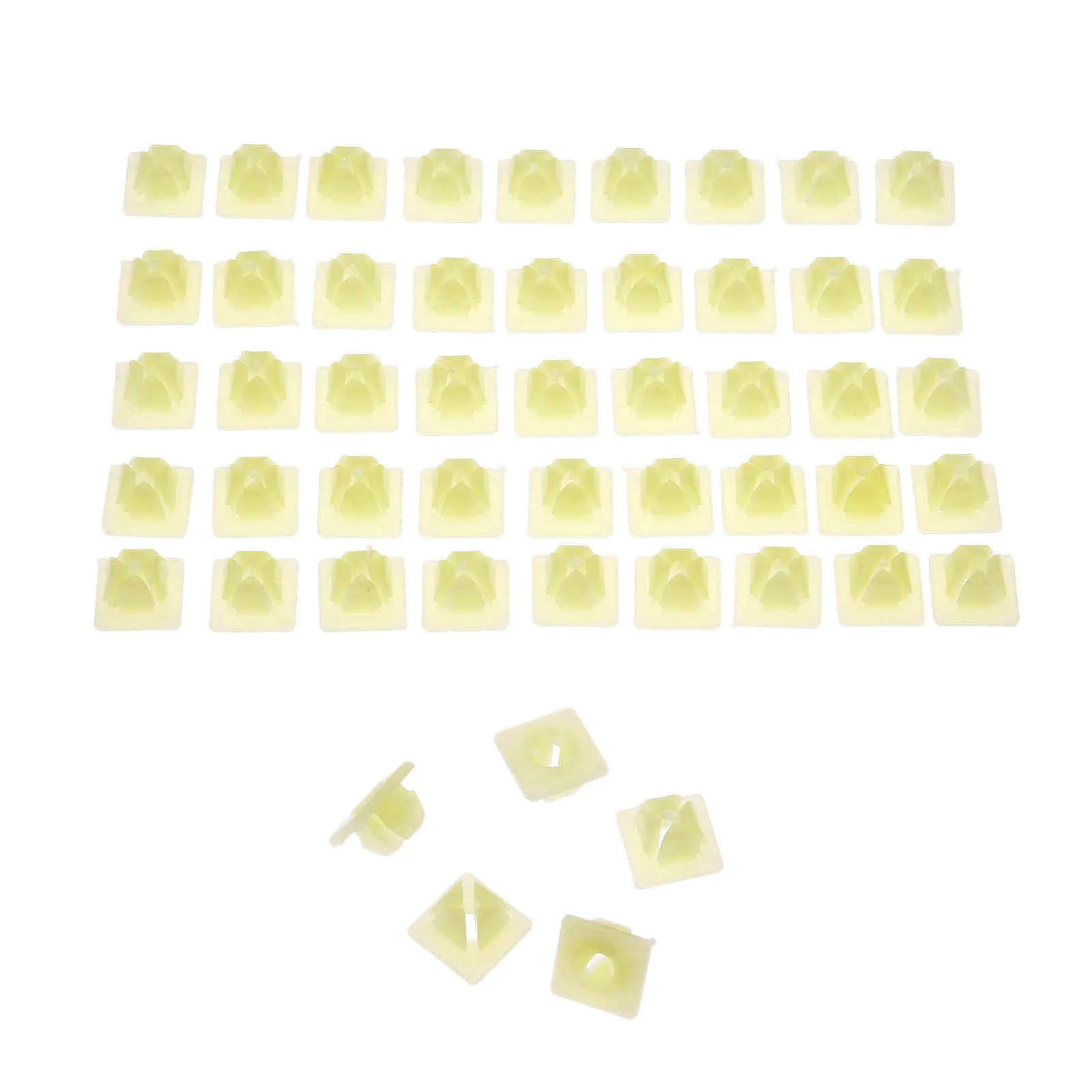 

50pcs Bumper License Plate Nut Bracket Clip Natural Nylon Stem Length 8.3mm for GM Replace 4755299 3907444 A11719 A8435