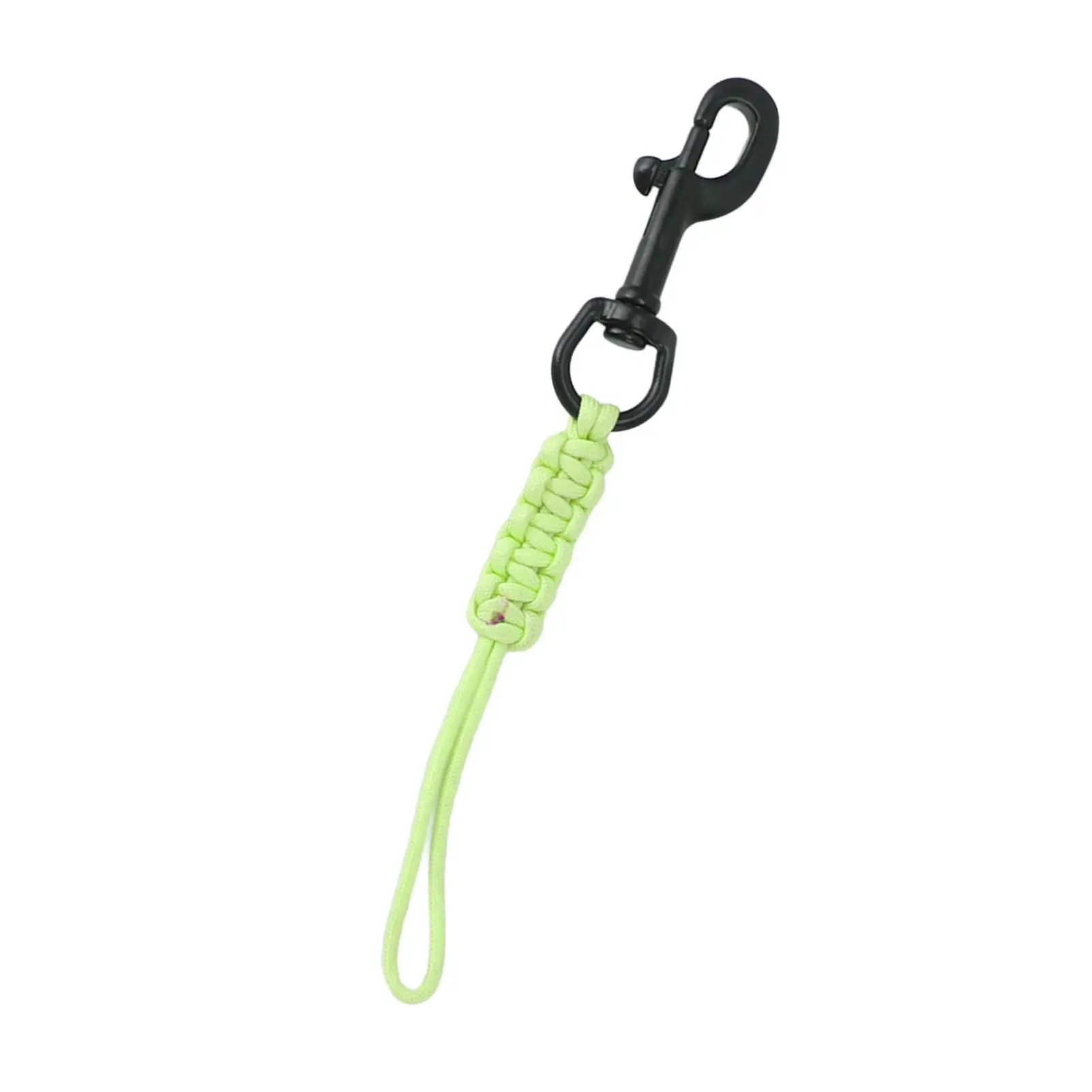 Mão Woven Mergulho Lanyard, Anti-Lost Strap, Luminous e tipos comuns com clipe de aço inoxidável para Underwater