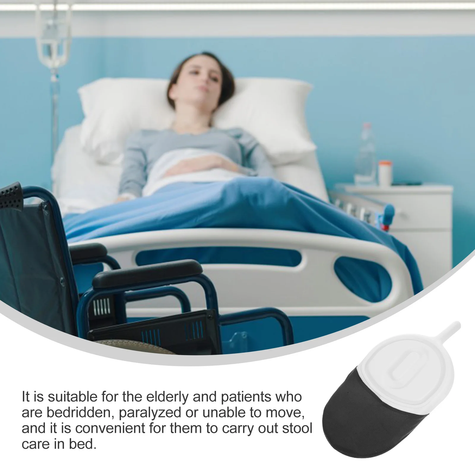 

Practical Bed Pan for Patients Lightweight Compact Design Contoured Seat Leak Proof Dignity Bed Pan Chamber Pot