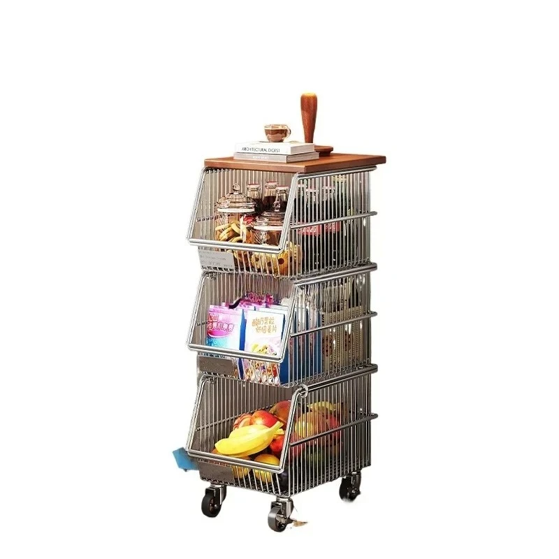 

LH medieval crevice trolley snack rack living room floor-to-ceiling layered storage rack