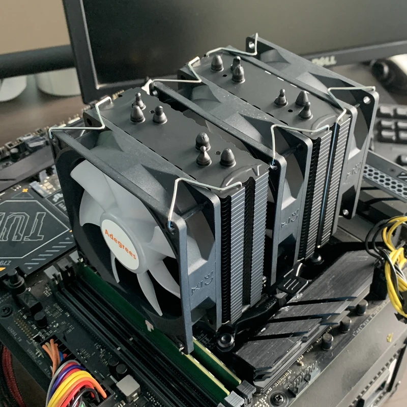 RGB CPU Cooler AM4 6 Heat Pipe Silent CPU Air‑Cooling Fan For LGA1700 1200 115X 2011 1366 X79 775 X99 AMD  AM5 Ventilador view 4