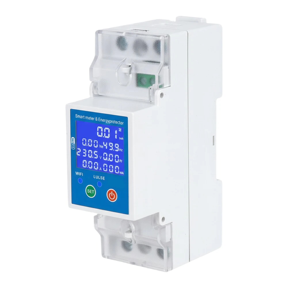 for Smart RS485 WiFi Meter with Leakage for Circuit Breaker Supports Remote Monitoring and Adjustable Current Settings