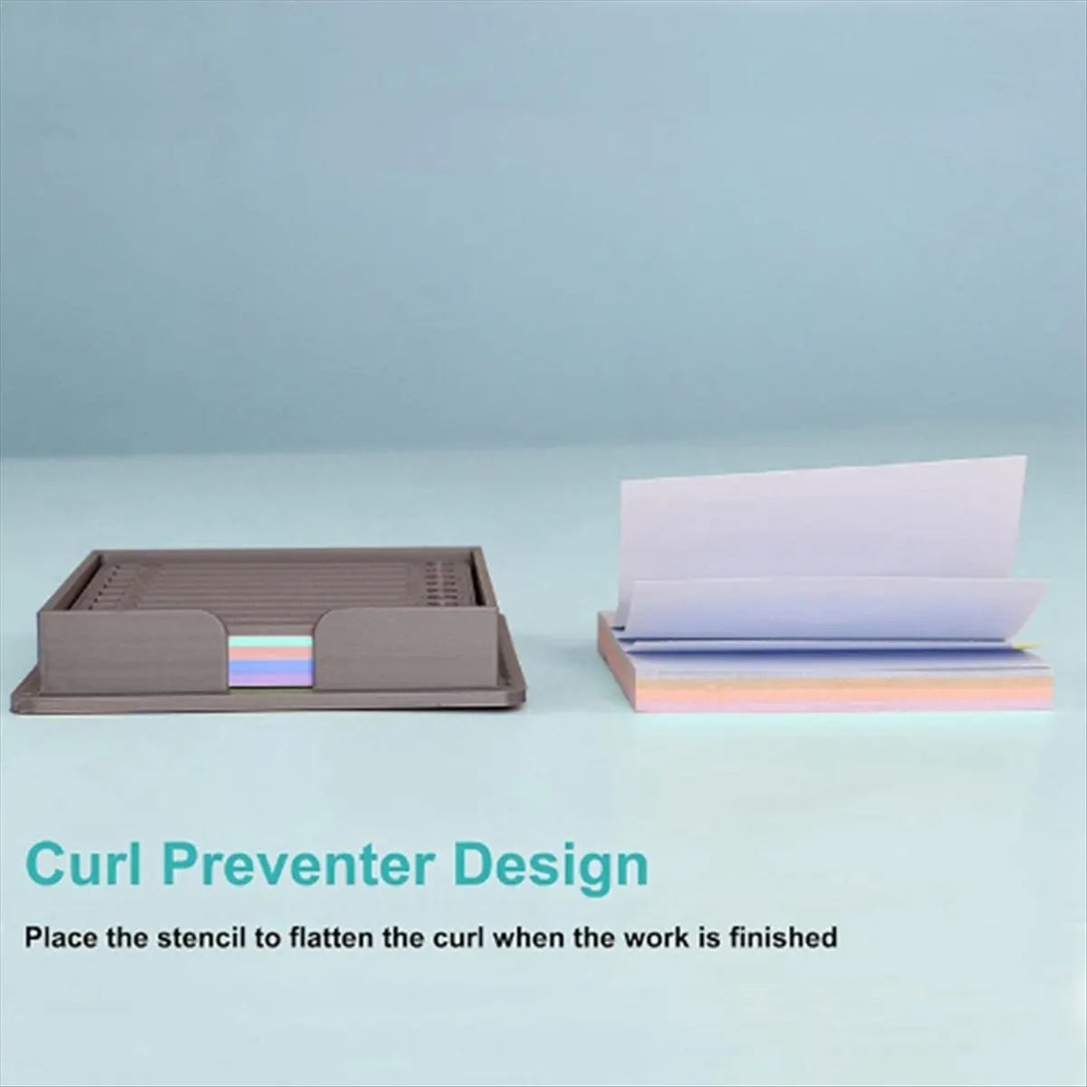 AB09 Note Dispenser,Sticky Notes Dispenser,Sticky Note Holder with Stencil,3D Printed Notes Holder