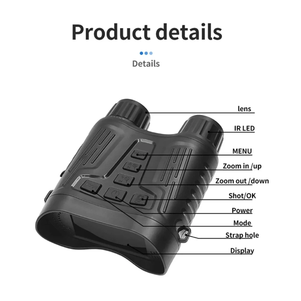 NV2180 Infrared Goggles Night Vision Binoculars Digital Hunting Telescope 4K Video 36MP Night Vision Hunting Camping Equipment