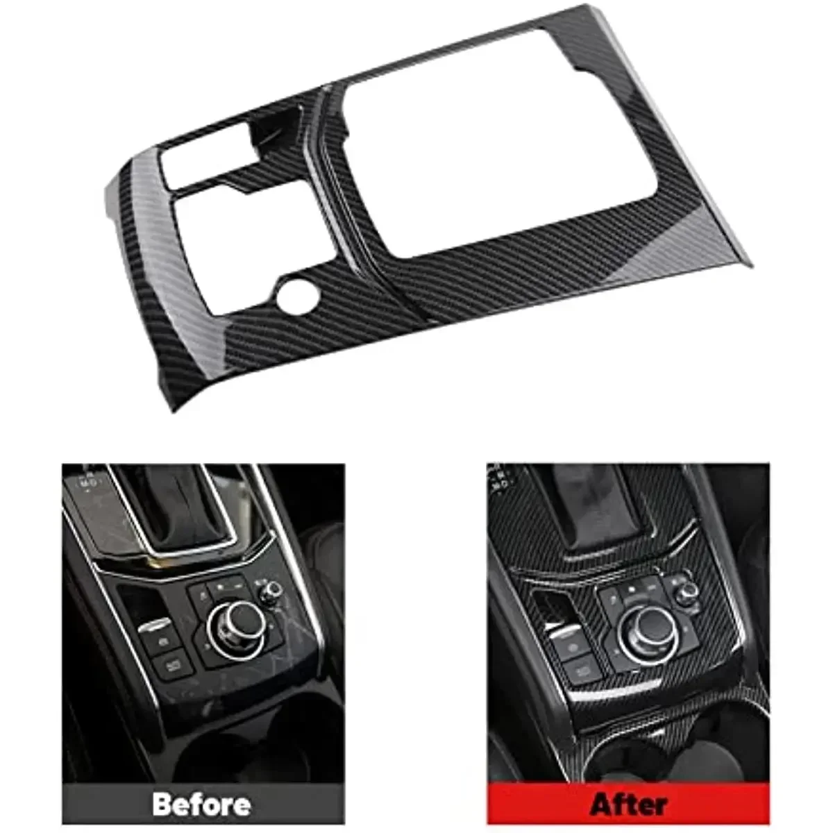 Car Center Consoles Gear Shift Panel Cover Trim for Mazda CX-5 CX5 KF Accessories 2017 2018 2019 2020 2021 2022 2023 (for LHD)