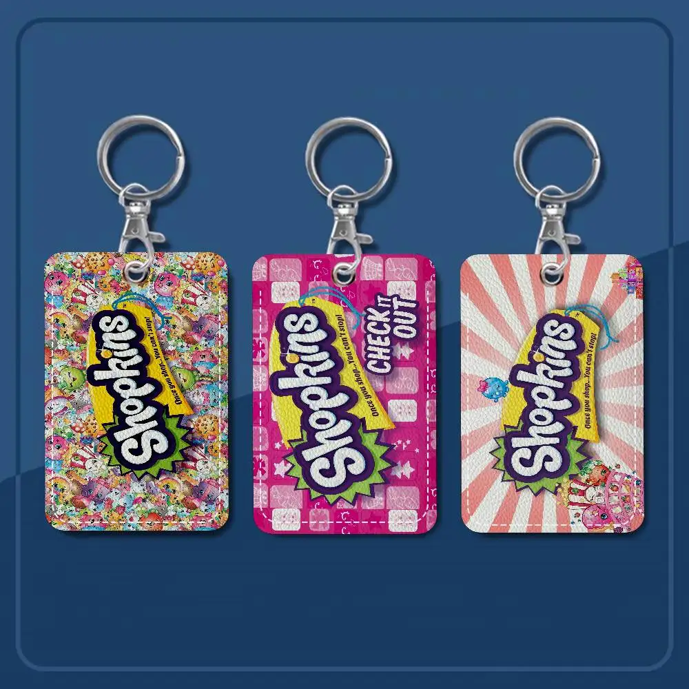 لطيف S-Shopkins حاملي بطاقات طالب بطاقة الهوية الغطاء الواقي حالات الطالب الحرم الجامعي بطاقات الوصول مفتاح سلسلة مكافحة خسر