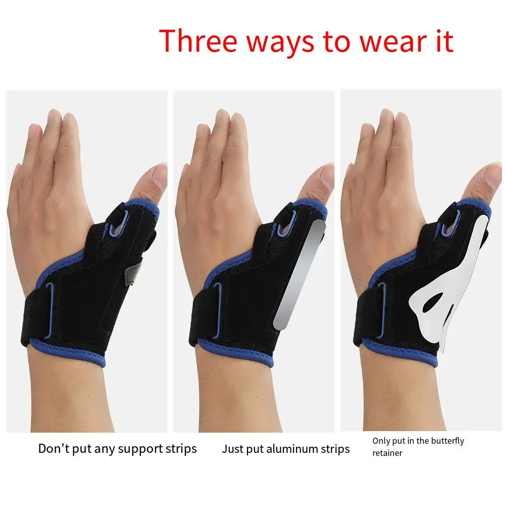 Support Wrap 2 in 1 Thumb Brace Left Right Hand Removable Thumb Spica Splint 3 Level Stability Lightweight Wrist Stabilizer Men