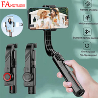 FANGTUOSI New Mobile Video stabilizer Bluetooth selfie stick tripod Wireless cellphone Gimbal Stabilizer For Smartphone Live
