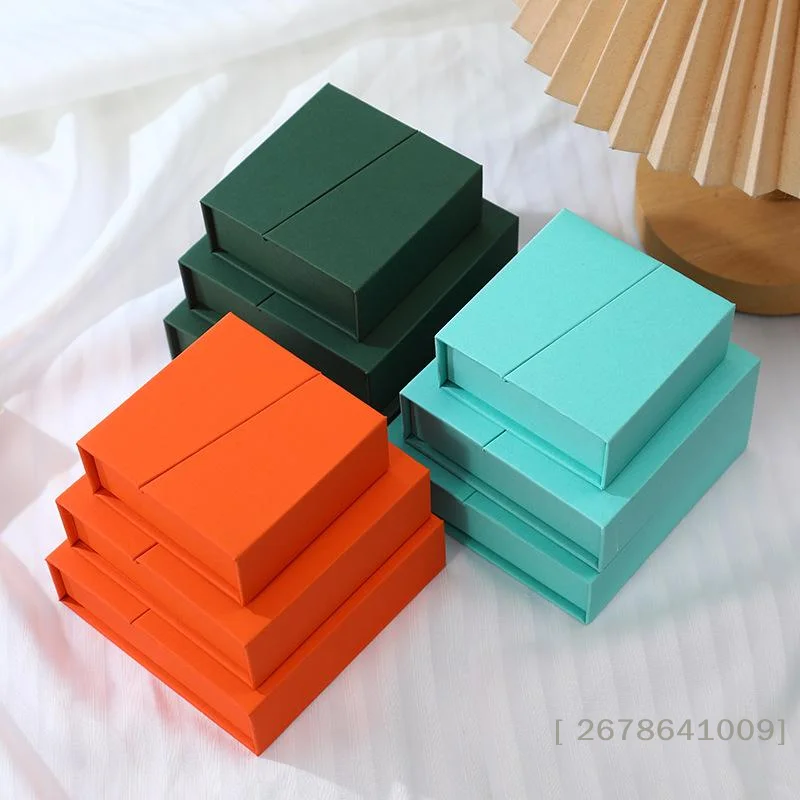 صندوق مجوهرات مغناطيسي مزدوج الفتح مكون من قطعة واحدة، صندوق تغليف ملحقات ممتاز، علبة هدايا مجوهرات متخصصة [YY33]