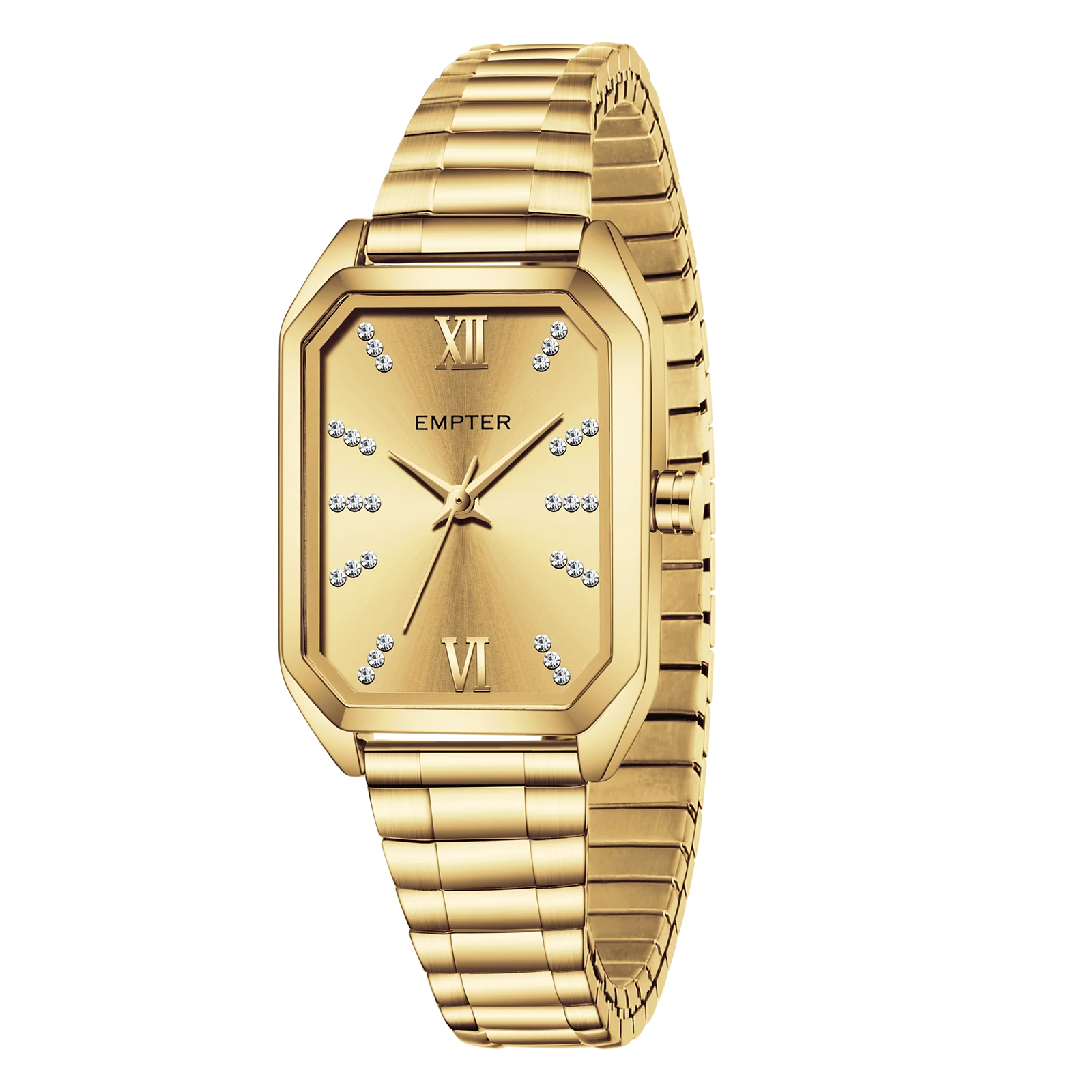 

Small Gold Watches for Women Easy Read Ladies Quartz Wrist Watch with Stainless Steel Expansion Band,Waterproof.