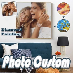 Photo Custom Diy Personalized Diamond Art Photo Customization Full Square/Round Embroidery Diamond Family Photo And Couple Photo