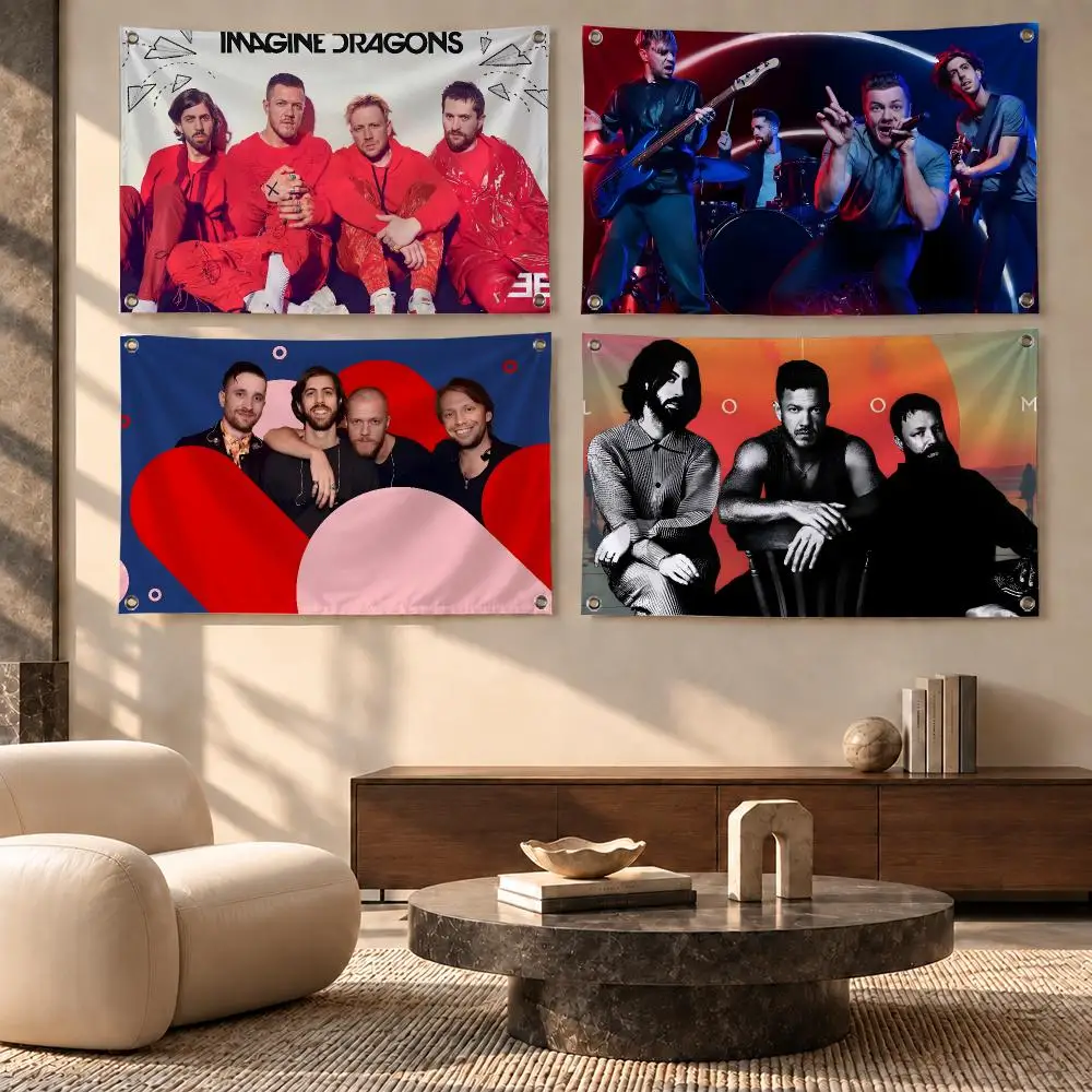 Imagine Dragons Arena Rock Poster Flags Festive Decorative Banner for Camping, Family Parties & Garden Wall Decor, Great Gift