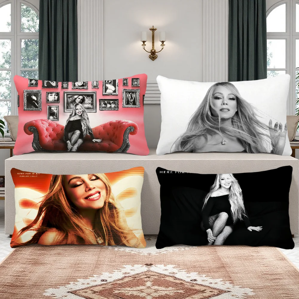 

singer m-Mariah c-Carey Here for It All cushion cover Rectangle Pillow Cover Home Sofa living Room Office Coffee Shop Pillowcase