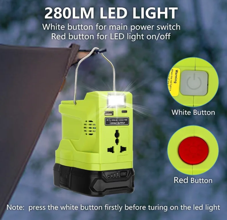 

High Quality 200W Power Inverter Generator with AC Output Brand New Compatible with R-yobi 18V Battery