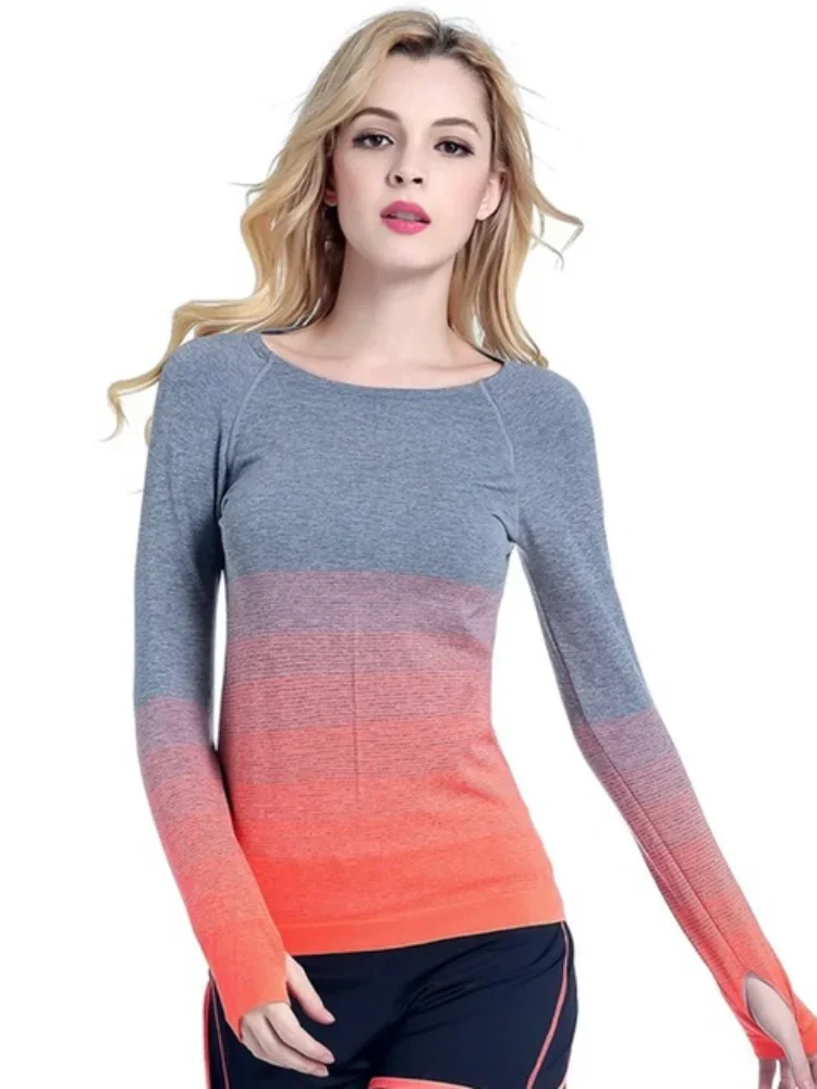 Women's Thermal Fleece Running Shirts Compression Shirts Quick Dry Workout Pullover Tops with Thumb Holes