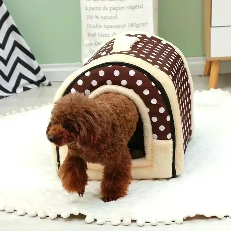 Big Dog Kennel Warm Winter Dog House Mat Detachable Washable Dogs Bed Nest Deep Sleep Tent for Medium Large Dogs House Supplies