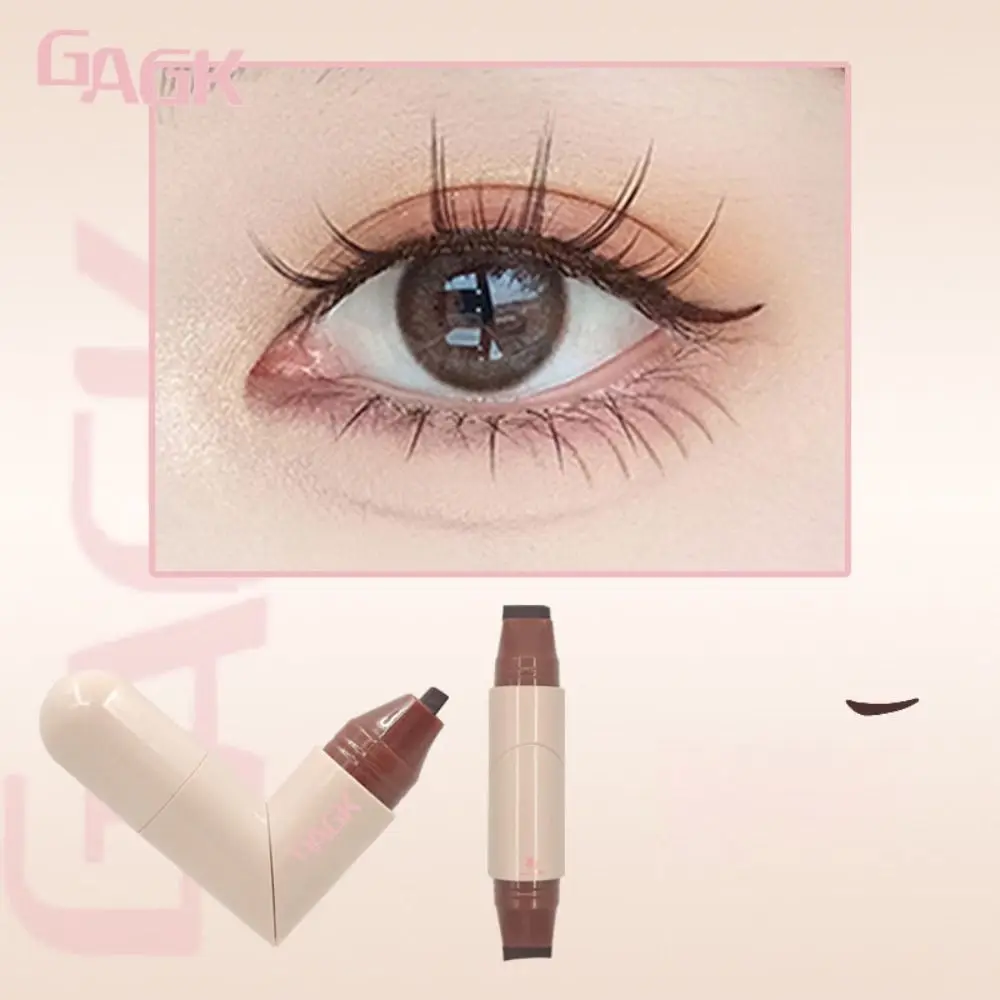 新しい防水アイライナースタンプ長持ち黒色アイライナースタンプ回転式携帯アイライナースタンプペン