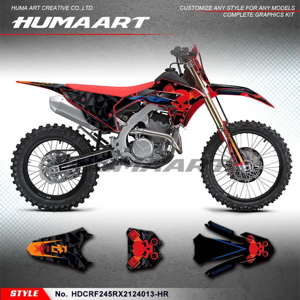 

Графический УФ-винил huпера для мотоцикла Honda CRF 250RX 450RX 2021 2022 2023 2024, HDCRF245RX2124013-HR