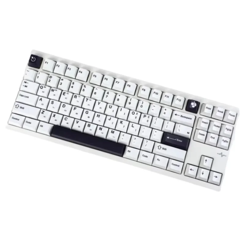 

Black And White Theme Keycaps 143 Keys Japanese Russian And Korean Version Cherry Profile Pbt Sublimation Keyboard Keycaps