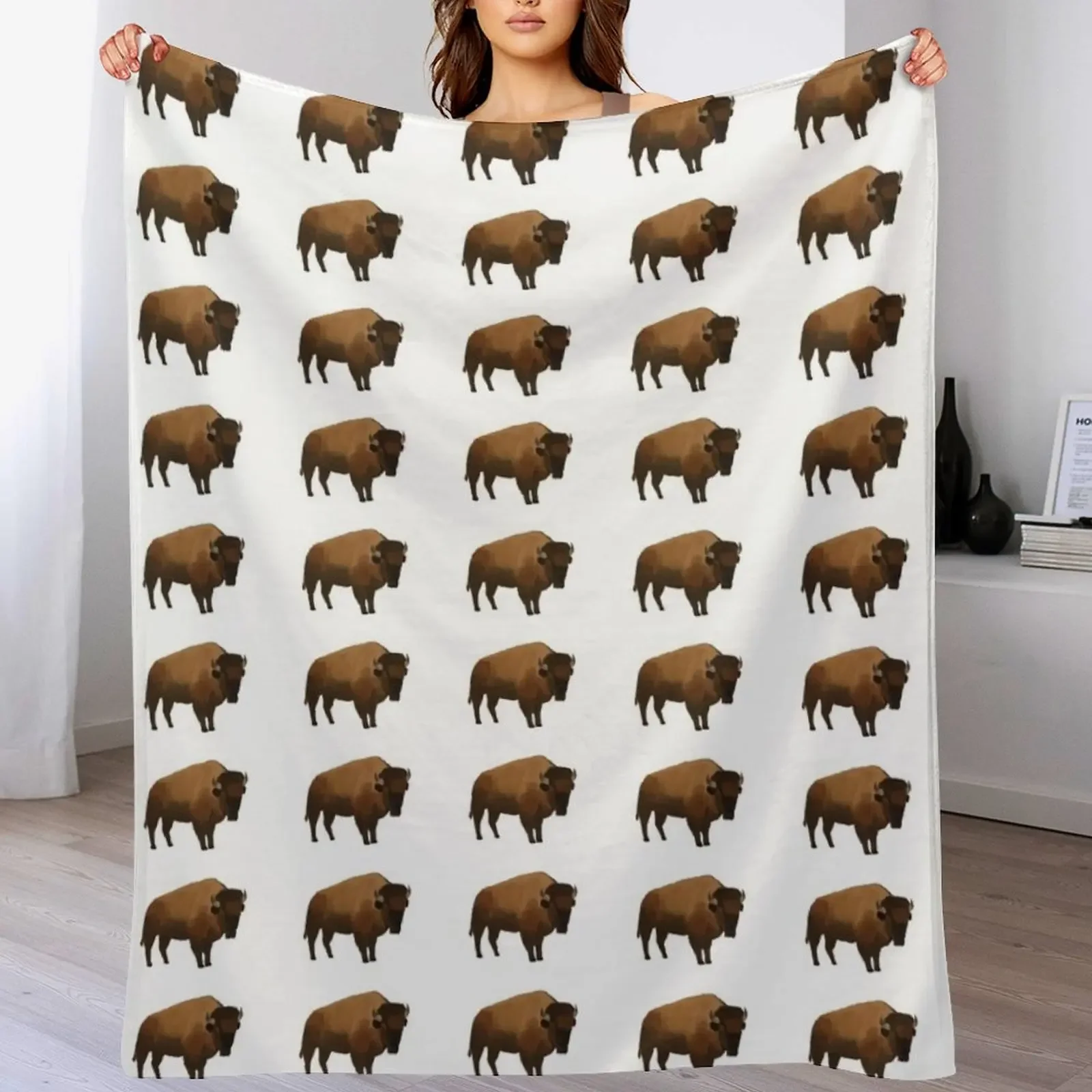 Bison Throw Blanket heavy to sleep Travel Weighted Blankets