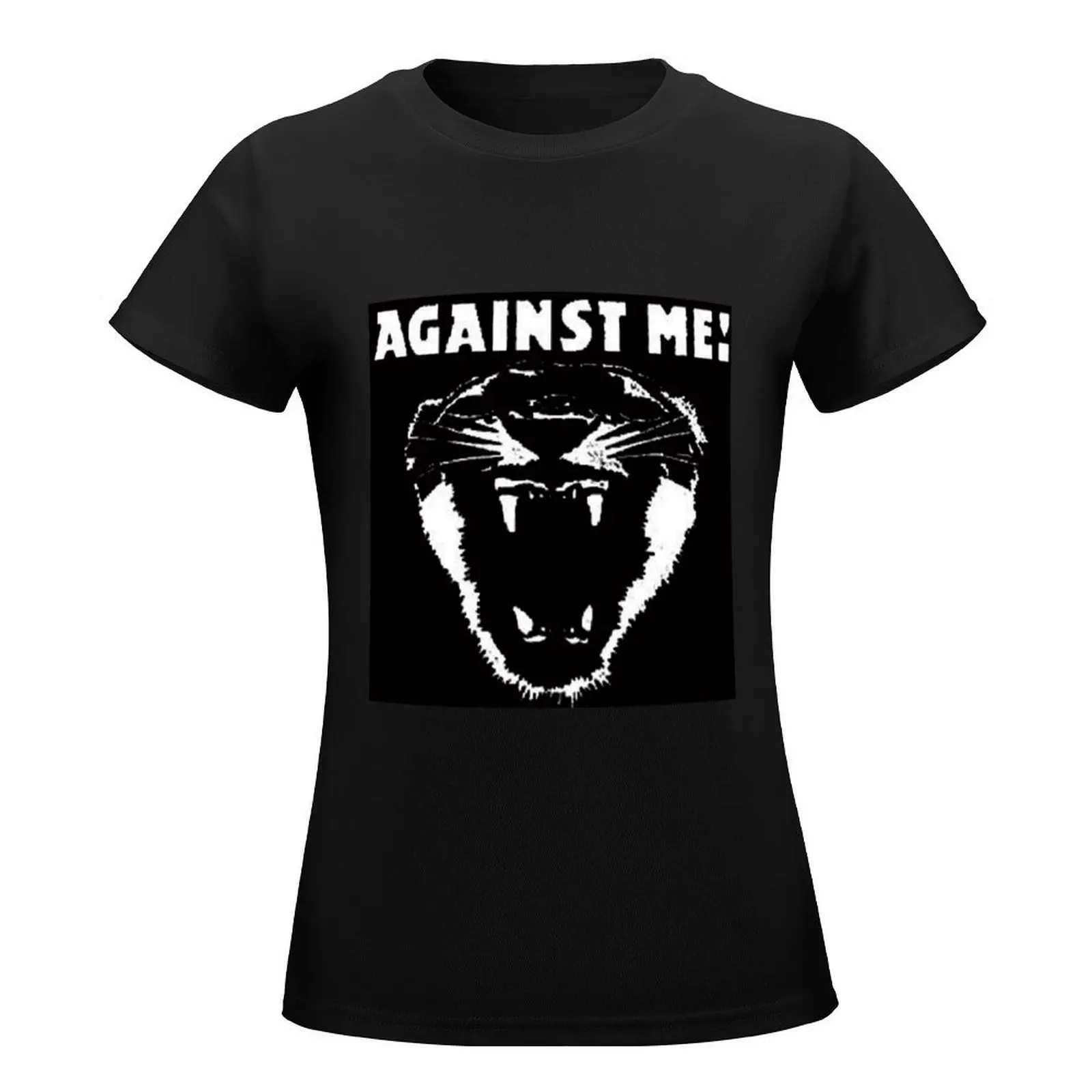 against me! skate punk rock against me!against T-Shirt oversized funny t-shirts for Women graphic tees funny