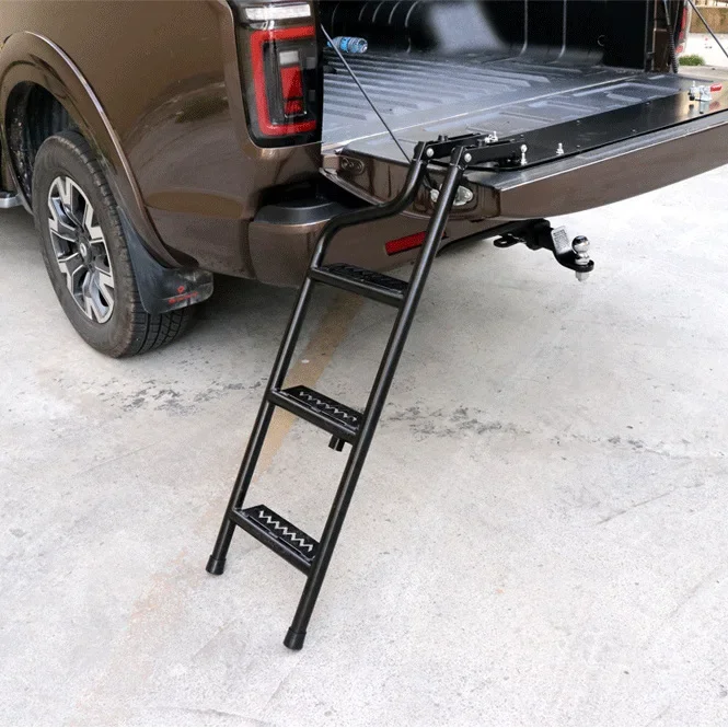 Off-road Parts Black Steel Rear Ladder Replacement Tailgate  For Universal Trucks  Pick Up kits