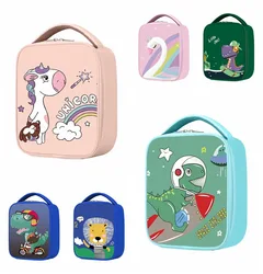 Fashion Dinosaur Cooler Lunch Bag Insulated Thermal Food Portable Lunch Box funzionale Food Picnic Lunch Bags for Women Kids