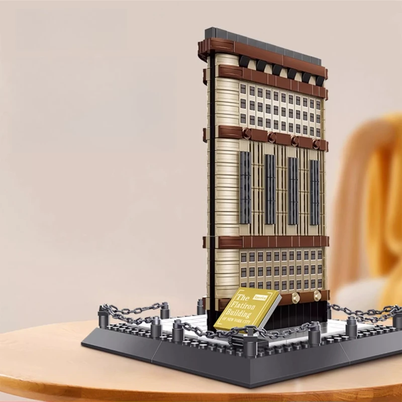 

SEMBO, United States, New York Flatiron Building Blocks Creative Assembly City Building Educational Toy Model Desktop Ornaments