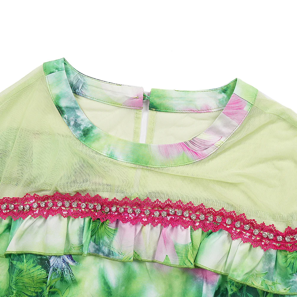 2025 여성을위한 여름 쉬폰 롱 드레스 아프리카 대시 키 프린트 가운 두바이 터키 Kaftan Abayas 파티 이브닝 ​​가운 레이디 의류