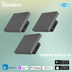 SONOFF SwitchM5 SwitchMan 스마트 장면 벽 스위치, 80 86 유형 2 3/4 갱 벽 푸시 단추 스위치 프레임, 스마트 홈용 스마트 일정