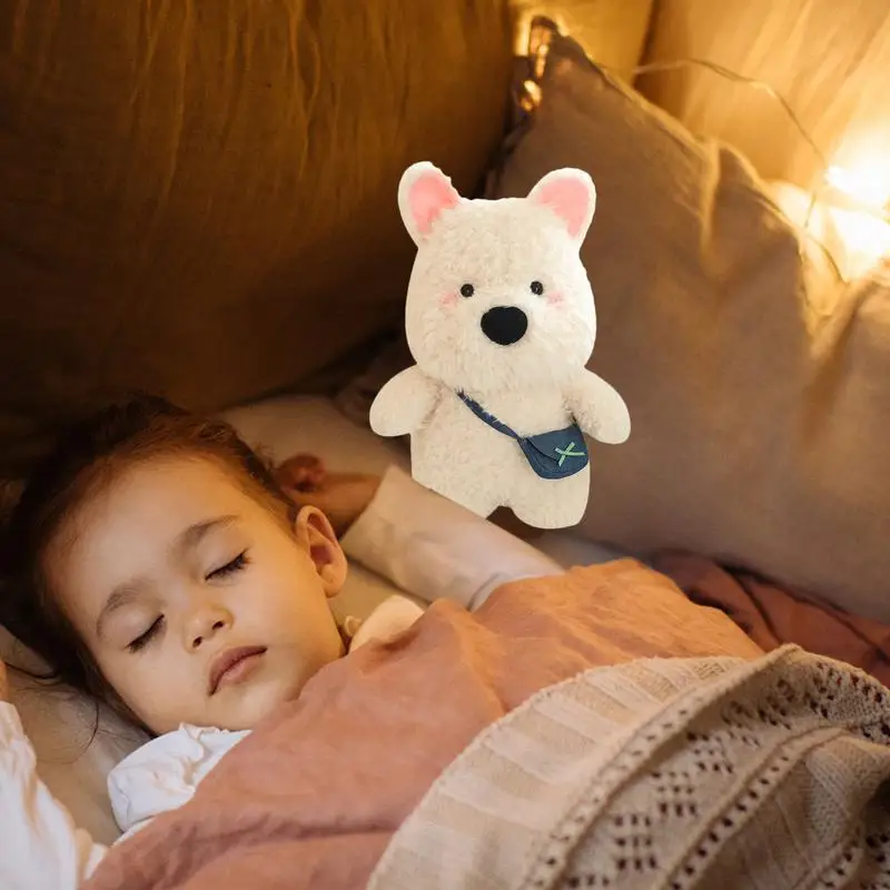 Perro de peluche de 13,7 pulgadas, figura de peluche suave de las tierras altas, muñecos de peluche huggable para niños y niñas, decoración del hogar para