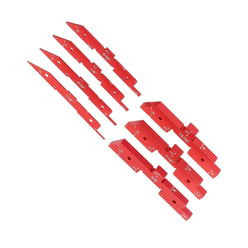 Barres d'installation de précision en alliage d'aluminium rouge, blocs de configuration de table de routeur, travail de calcul, scie