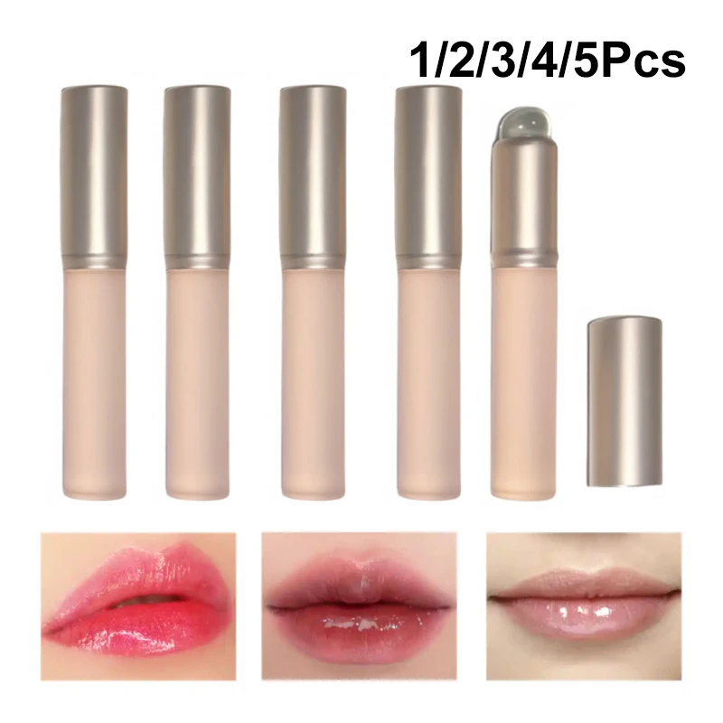1/2/3/4/5 قطعة سيليكون مستديرة الرأس لينة الشفاه فرشاة برو أحمر الشفاه تطبيق لطخة فرشاة الفتيات النساء أدوات التجميل يشكلون فرش