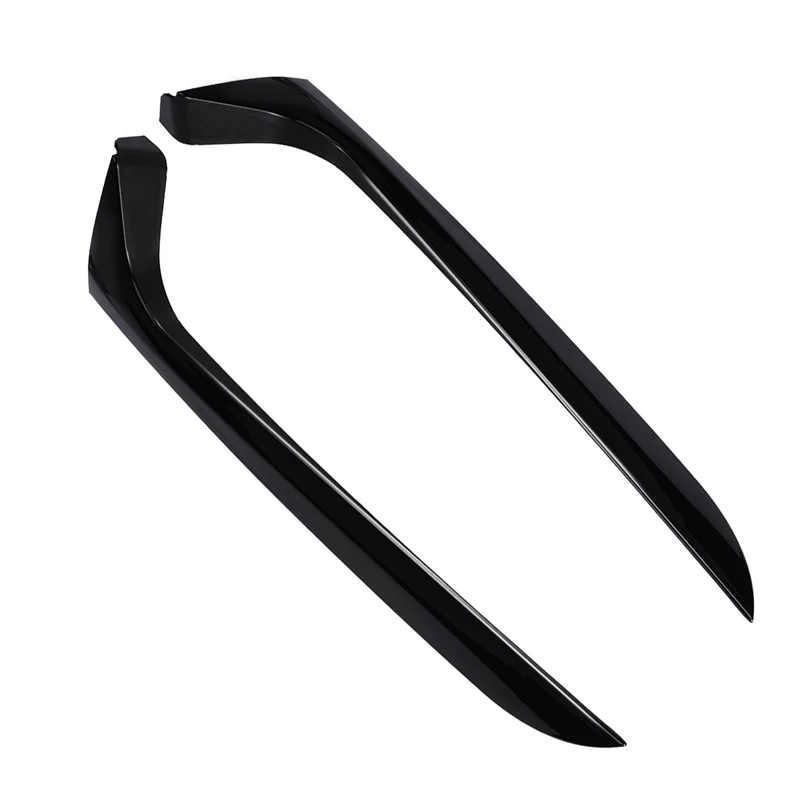 Rear Behind Window Spoiler Side Strip Cover Trim For - A6 C7 Allroad TDI Quattro Avant 2012-2018 Glossy Black