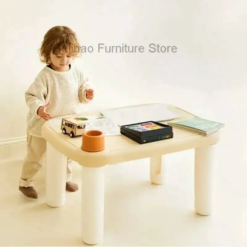 Set Meja Belajar Anak-Anak dari Plastik, Perlengkapan Furnitur Sekolah, Meja untuk Anak Perempuan, TK, Ruang Kelas, Kursi Bayi, Perlengkapan Anak