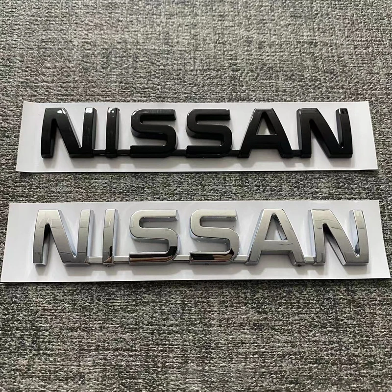 ABS for Nissan Letter Rear Trunk Body Side Emblem Tiida Nismo Qashqai Juke Patrol Micra X Trail Note Car Sticker Accessories