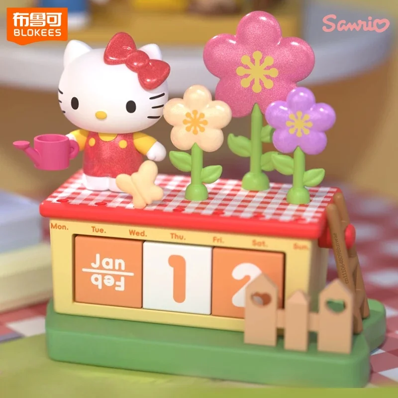 

Blokees Sanrio Spring Warm Preface Series Building Blocks Hello Kitty Assembly Model Kuromi Cinnamoroll Ornament Toy Kids Gifts