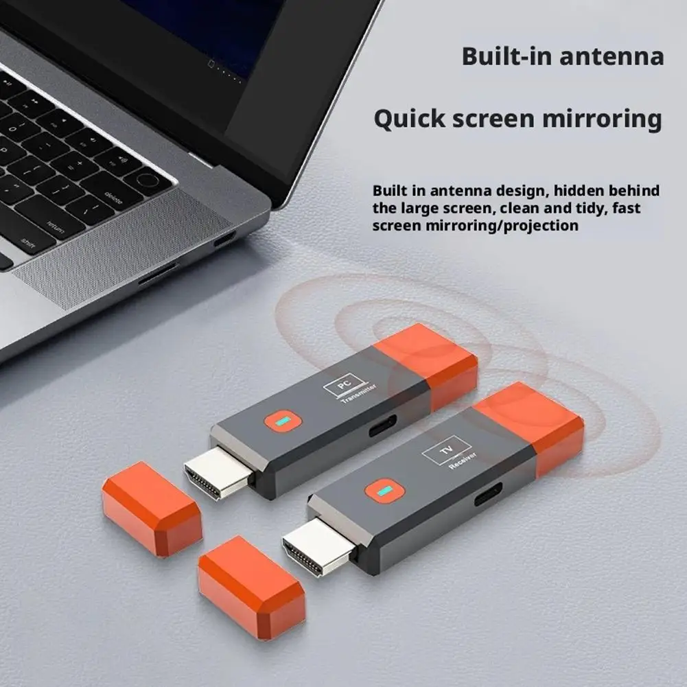 ワイヤレス HDMI 互換ビデオ送信機および受信機エクステンダーキット TV スティック ドングル アダプター PC カメラ ラップトップからテレビのモニターに接続