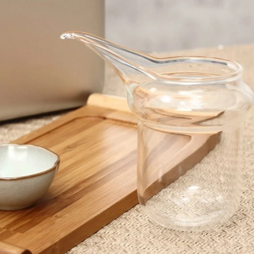 

Bamboo Cover Glass Tea Dispenser Heat-Resistant Teapot Fine Grinding Smooth Surface Stain-Resistant Convenient for Home Coffee