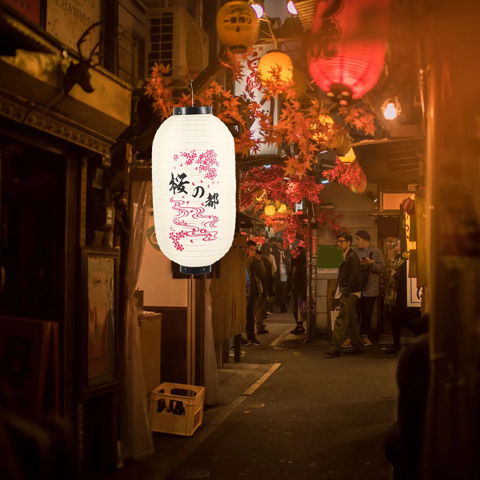 

Decorative Lantern Hanging Japanese Plum Theme Silk Light for Sushi Party Favors Hotel Decor Festival Gift Idea