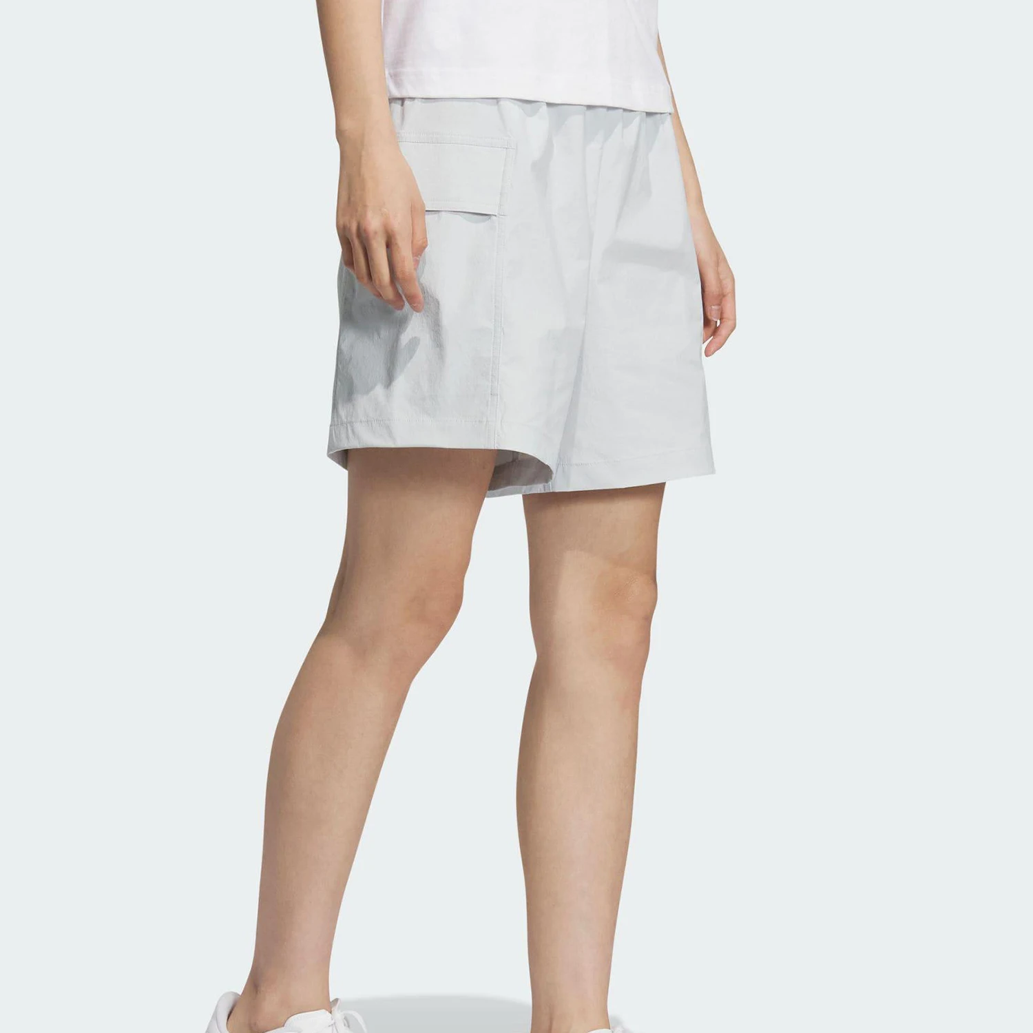 Adidas genuine summer women's plain high waisted loose shorts KF2680
