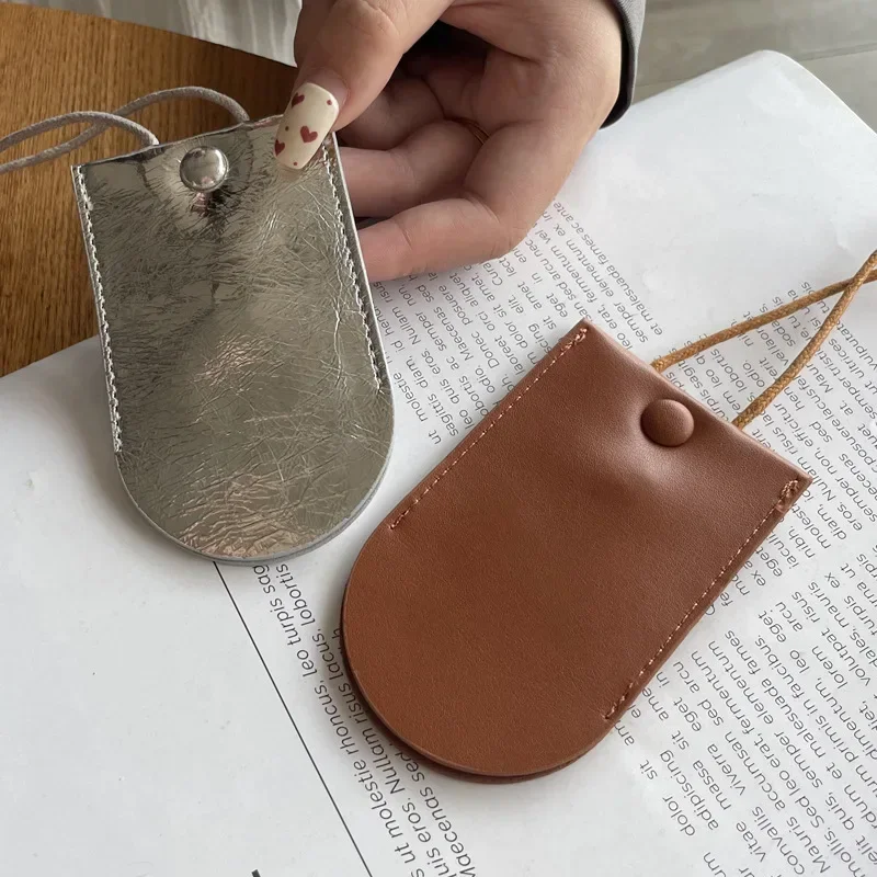 열쇠 가방 정리함 가정부 열쇠 홀더 목걸이형 열쇠 가방 PU 열쇠 지갑 풀아웃 타입 홀터 단색 한국 스타일