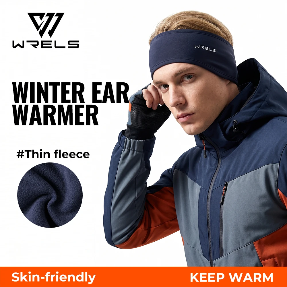 WRELS Ear Warmer Headband Fleece Thermal Ear Covers Windproof Running Ski Cycling Winter Men Women Outdoor Sports Ear Muffs